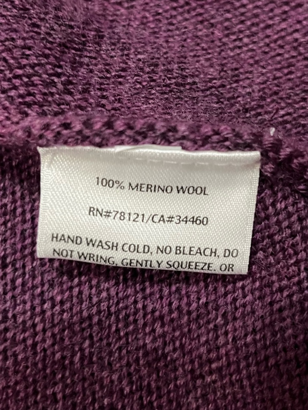 Eileen Fisher Merino Wool Shawl Collar Cardigan | Plum | Petite Large - Picture 3 of 9